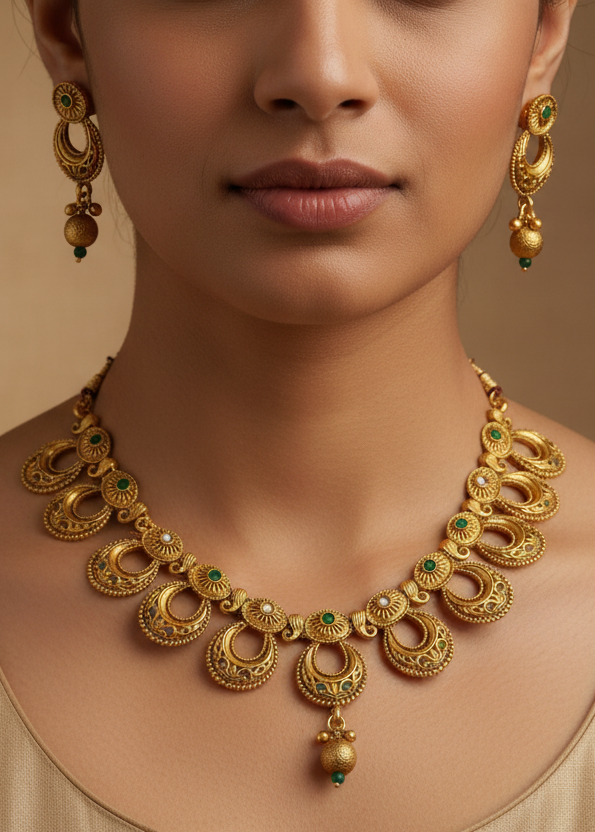 Ridhi Gold Plated Necklace Set