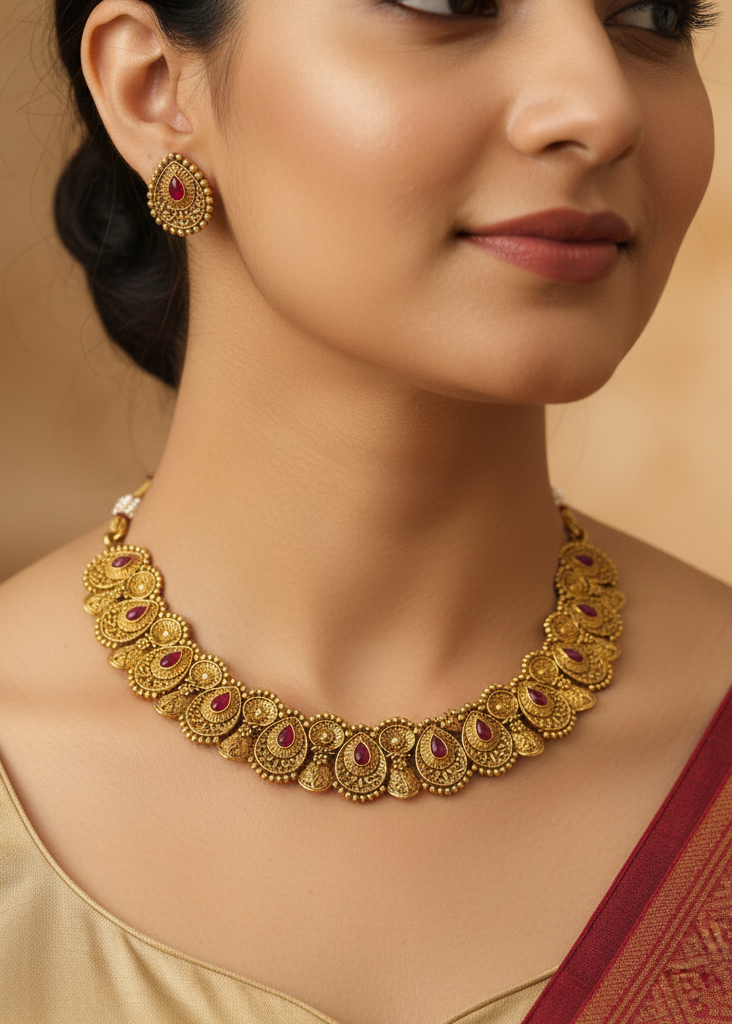 Ayra Demi Gold Necklace Set