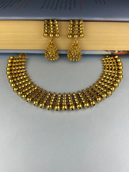 Vidhi Gold Plated Necklace Set