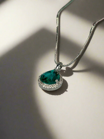 Green Emerald and AD Pendant