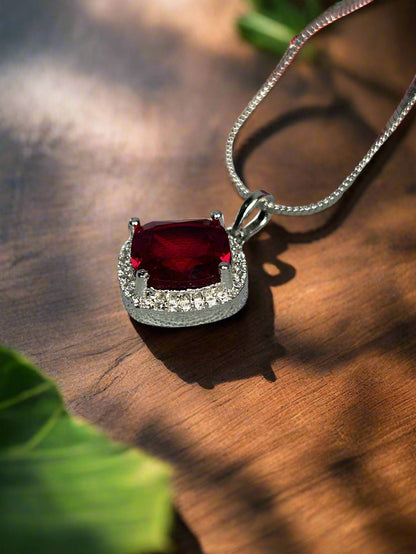 Ruby and AD Pendant Set