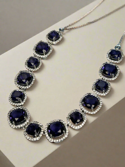 Cluster AD and Amethyst Necklace Set