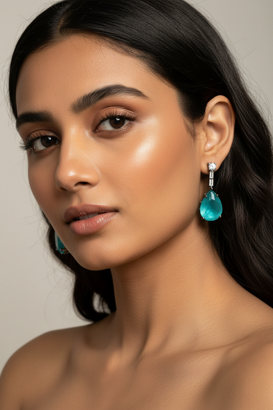 Eden Emerald and AD Dangler Earrings