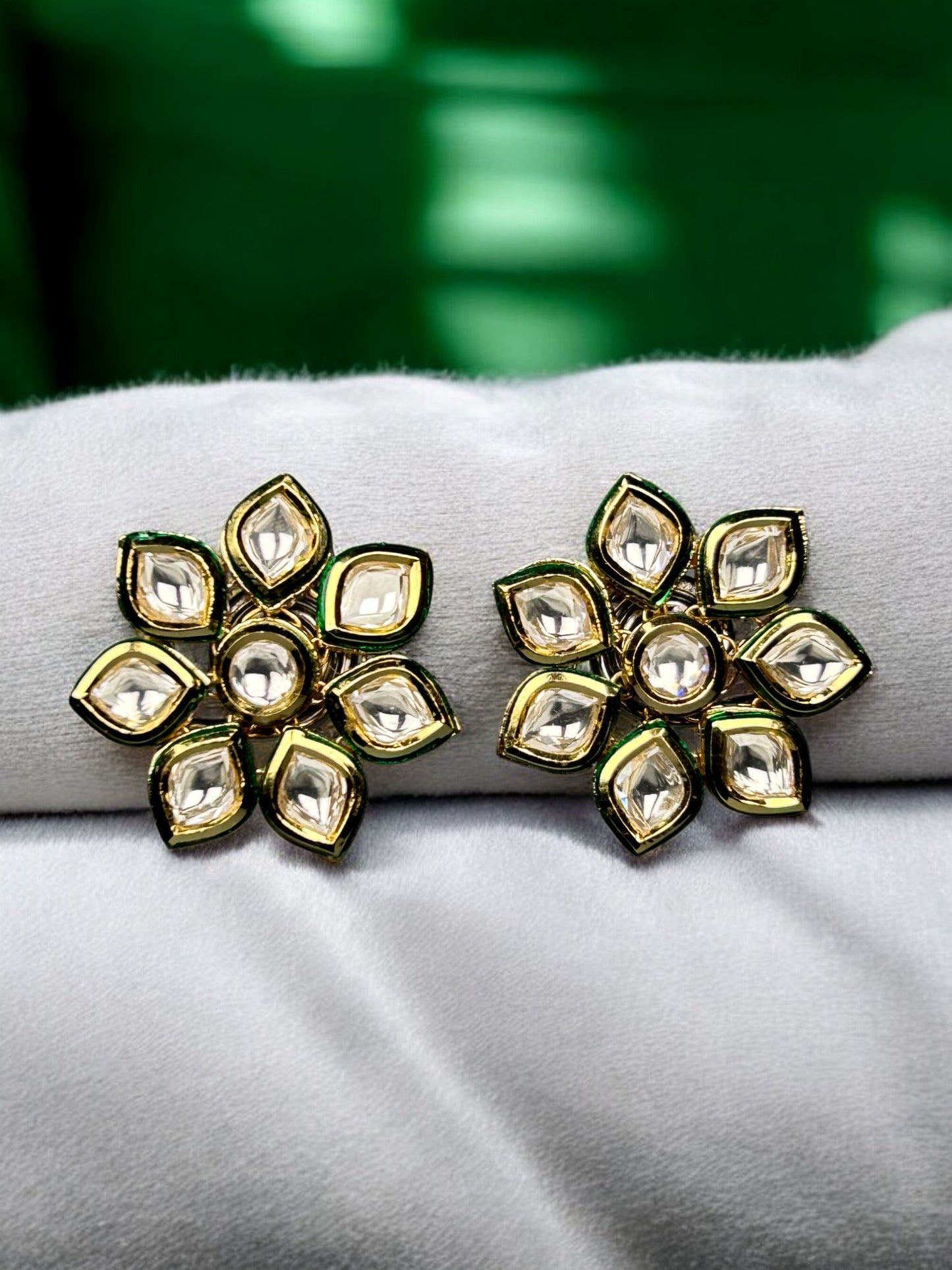 Kundan Bloomed Flower Earrings