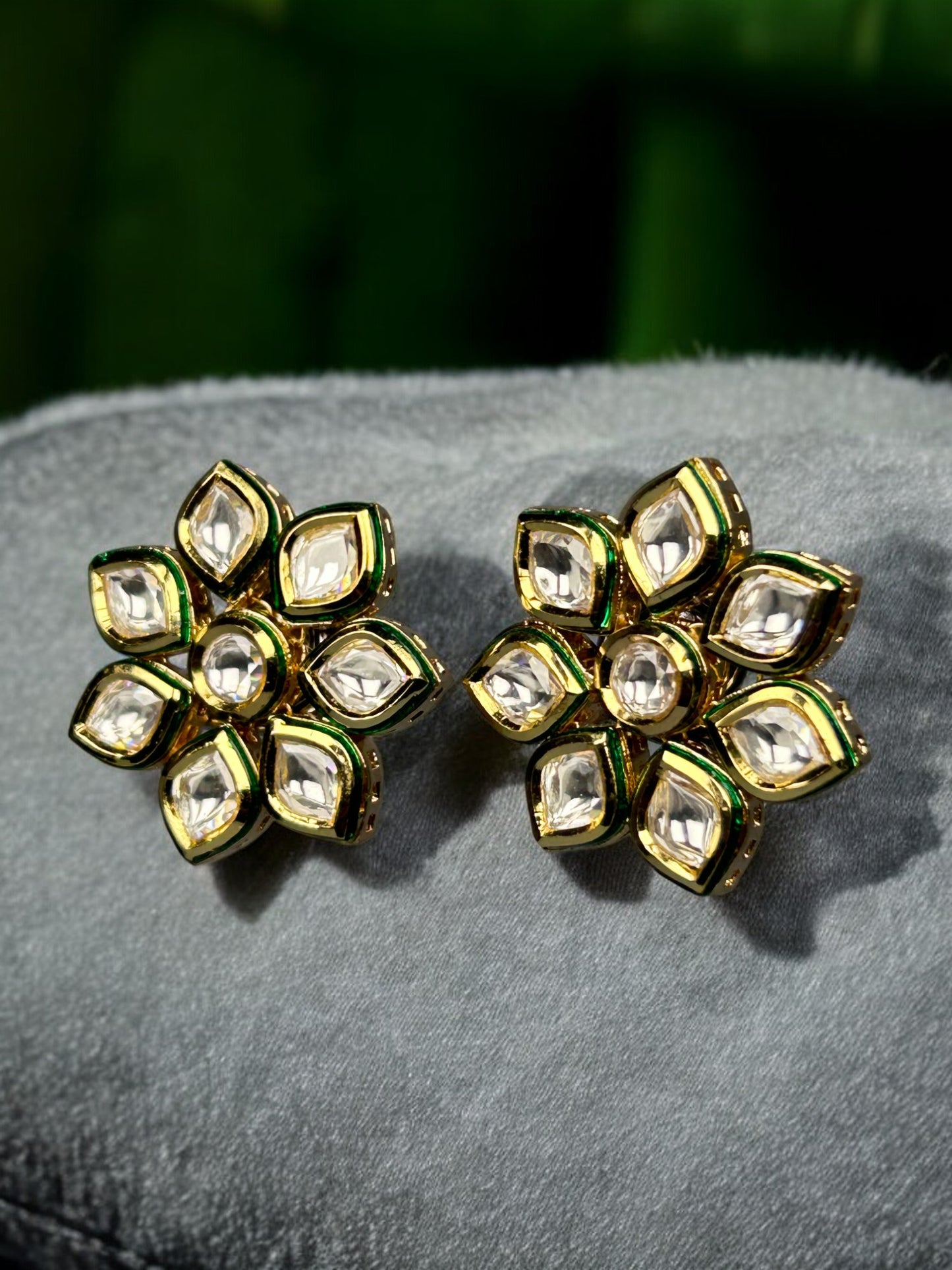 Kundan Bloomed Flower Earrings