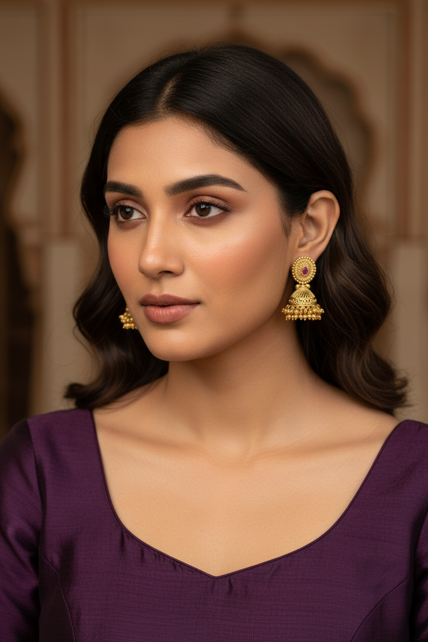 Advaita Half-Bell Jhumkis