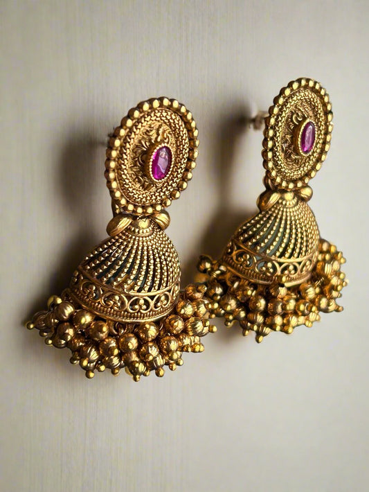 Advaita Half-Bell Jhumkis