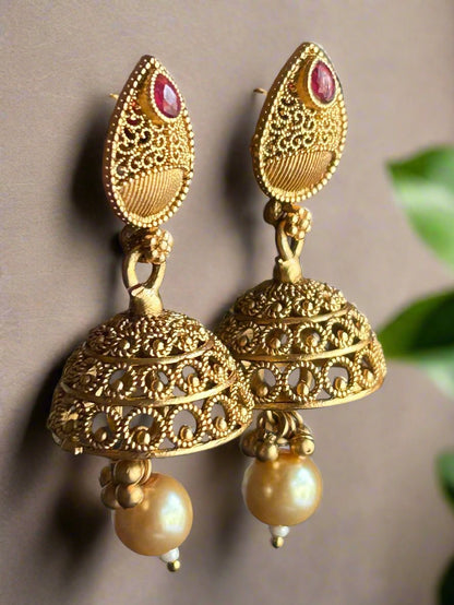 Gorgeous Gold Plated Jhumkis