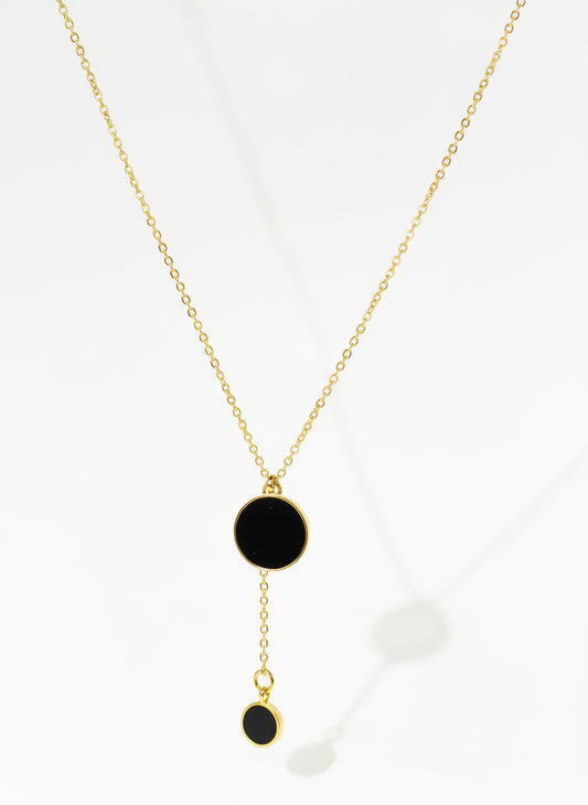 Gold Plated Black Pendant