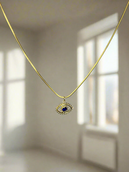 Gold Plated Evil Eye Pendant