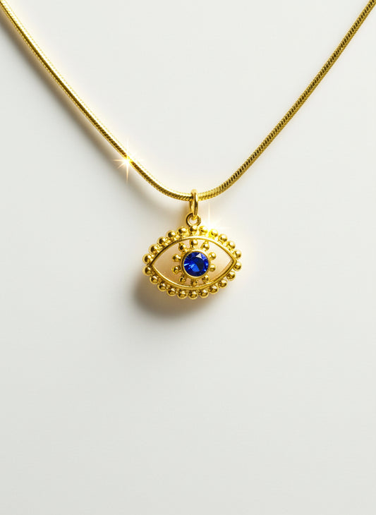 Gold Plated Evil Eye Pendant