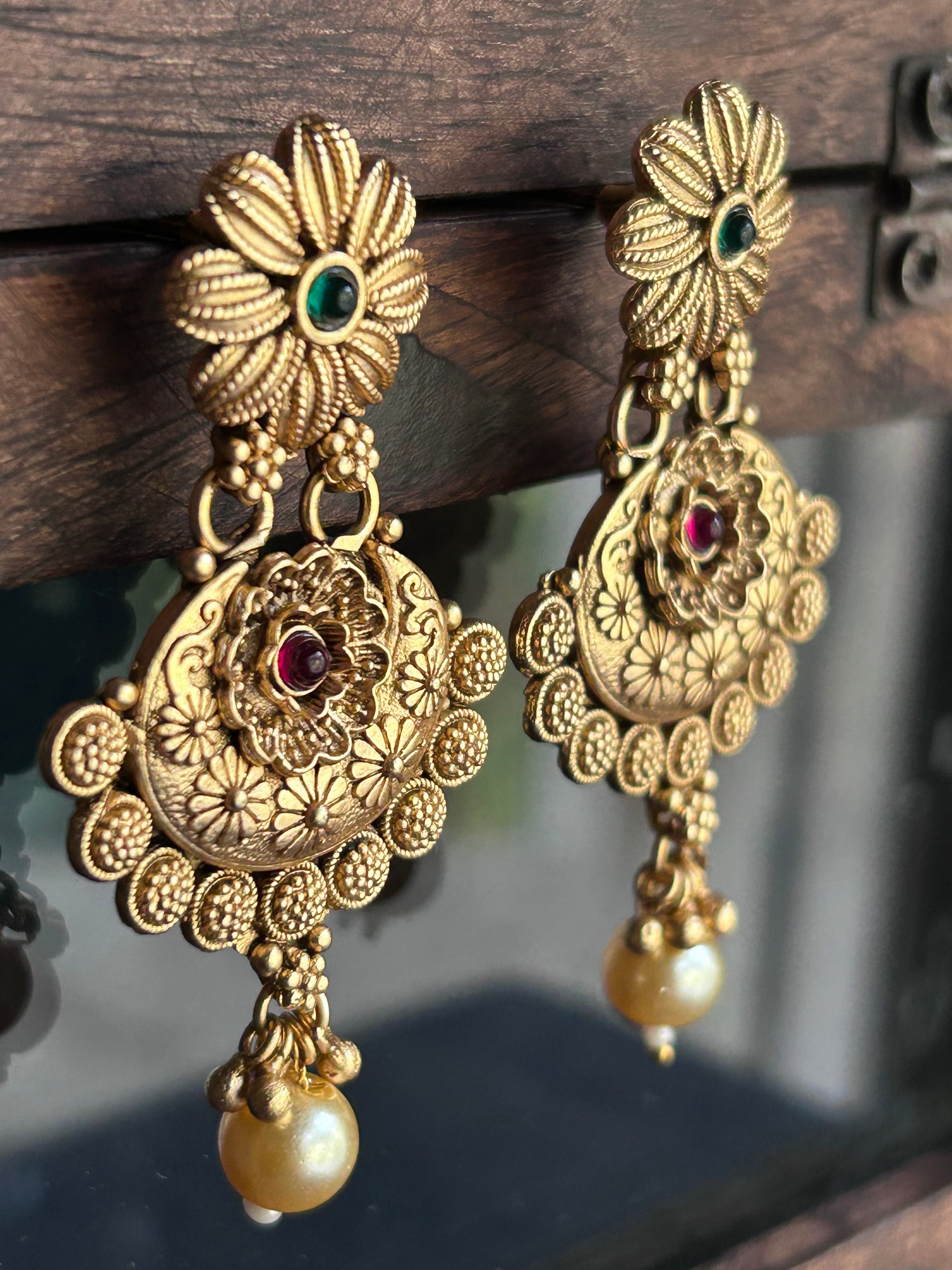 Flipkart.com - Buy MONKDECOR 5 Layer Latkan Earring For Girls and Women. ( Gold Color) Brass Jhumki Earring Online at Best Prices in India