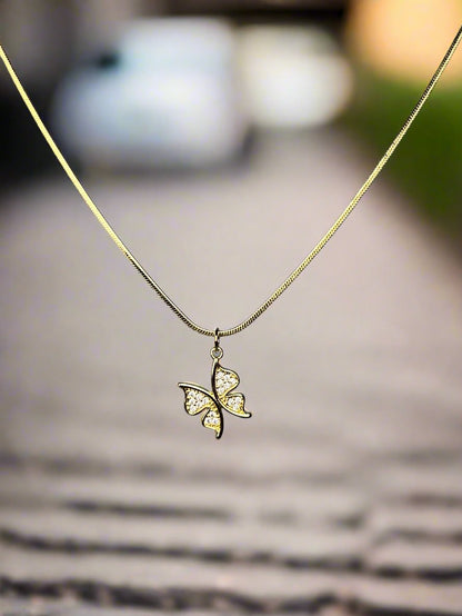 Gold Plated Butter Fly Pendant