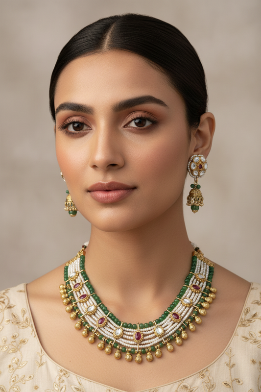 Aarini Gold Plated Jewellery Set
