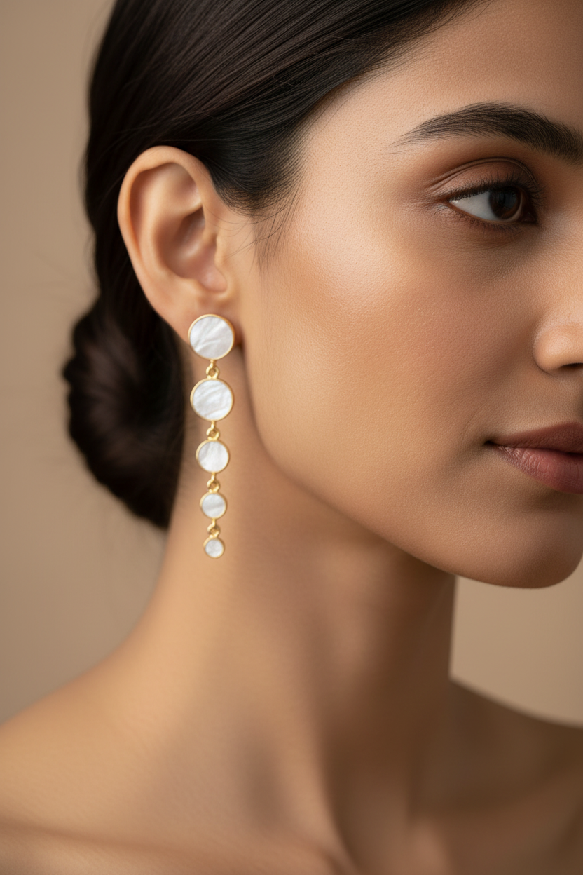 Gold Plated Anti Tarnish Dangler Earrings