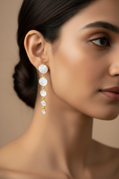 Gold Plated Anti Tarnish Dangler Earrings