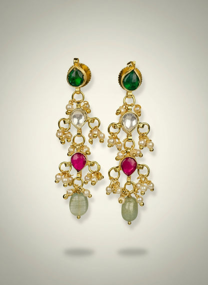 Yatika Long Kundan Jewellery Set