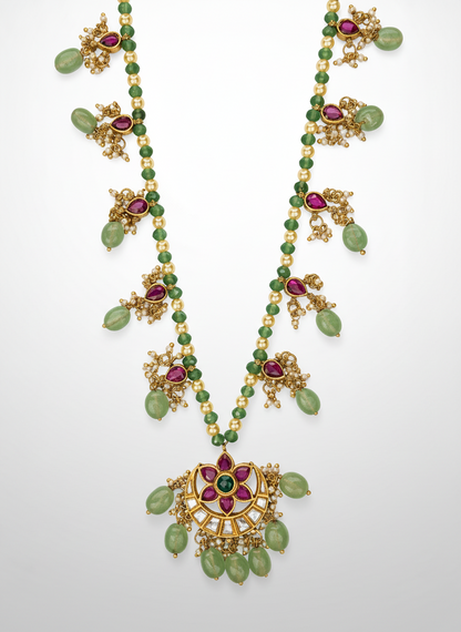Yatika Long Kundan Jewellery Set