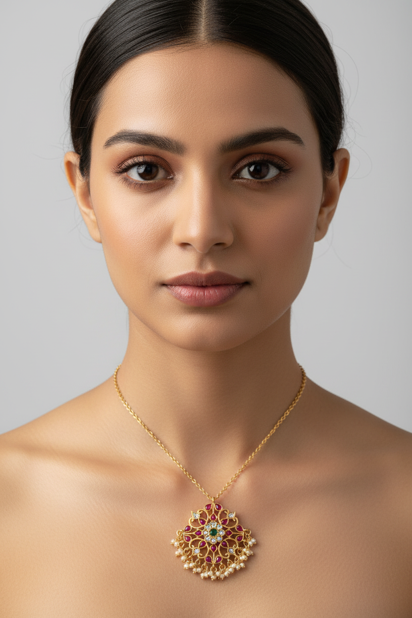 Vaani Kundan Pendant Necklace