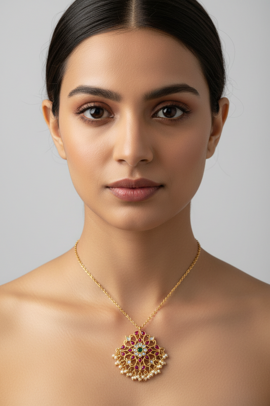 Vaani Kundan Pendant Necklace