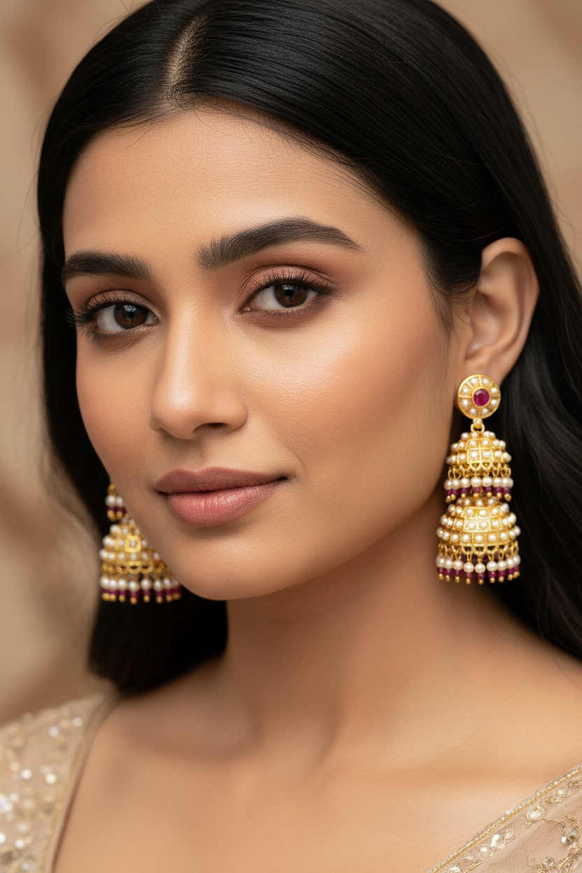 Aarohi Two Tier Jhumkis