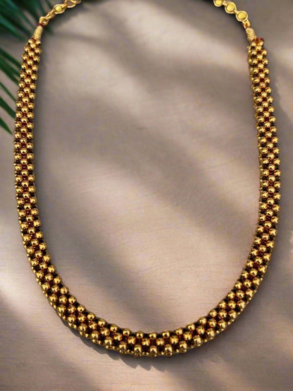 Designer Gold Plated Beads Necklace Set