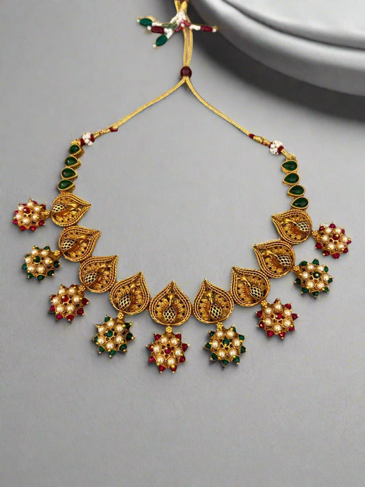 Tamannah Gold Plated Choker Set