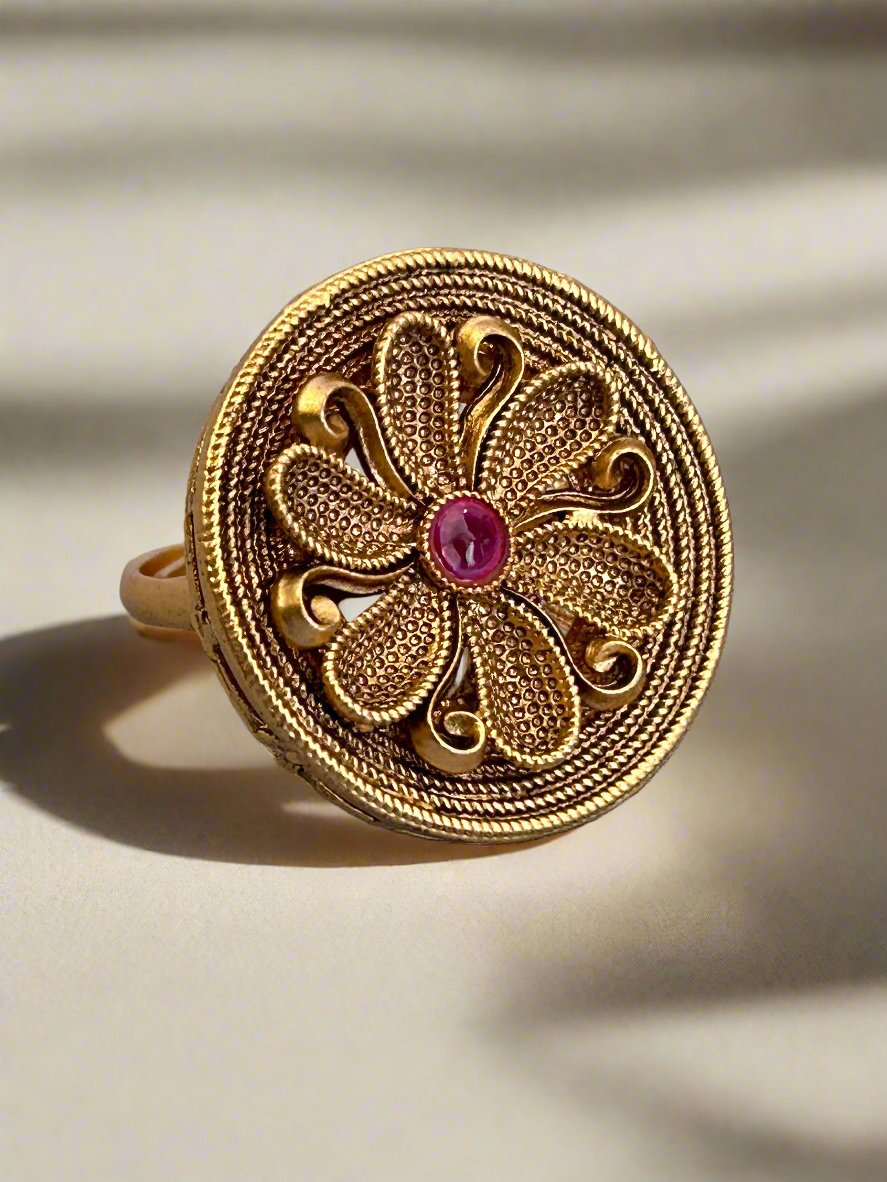 Intricate Gold Plated Ring