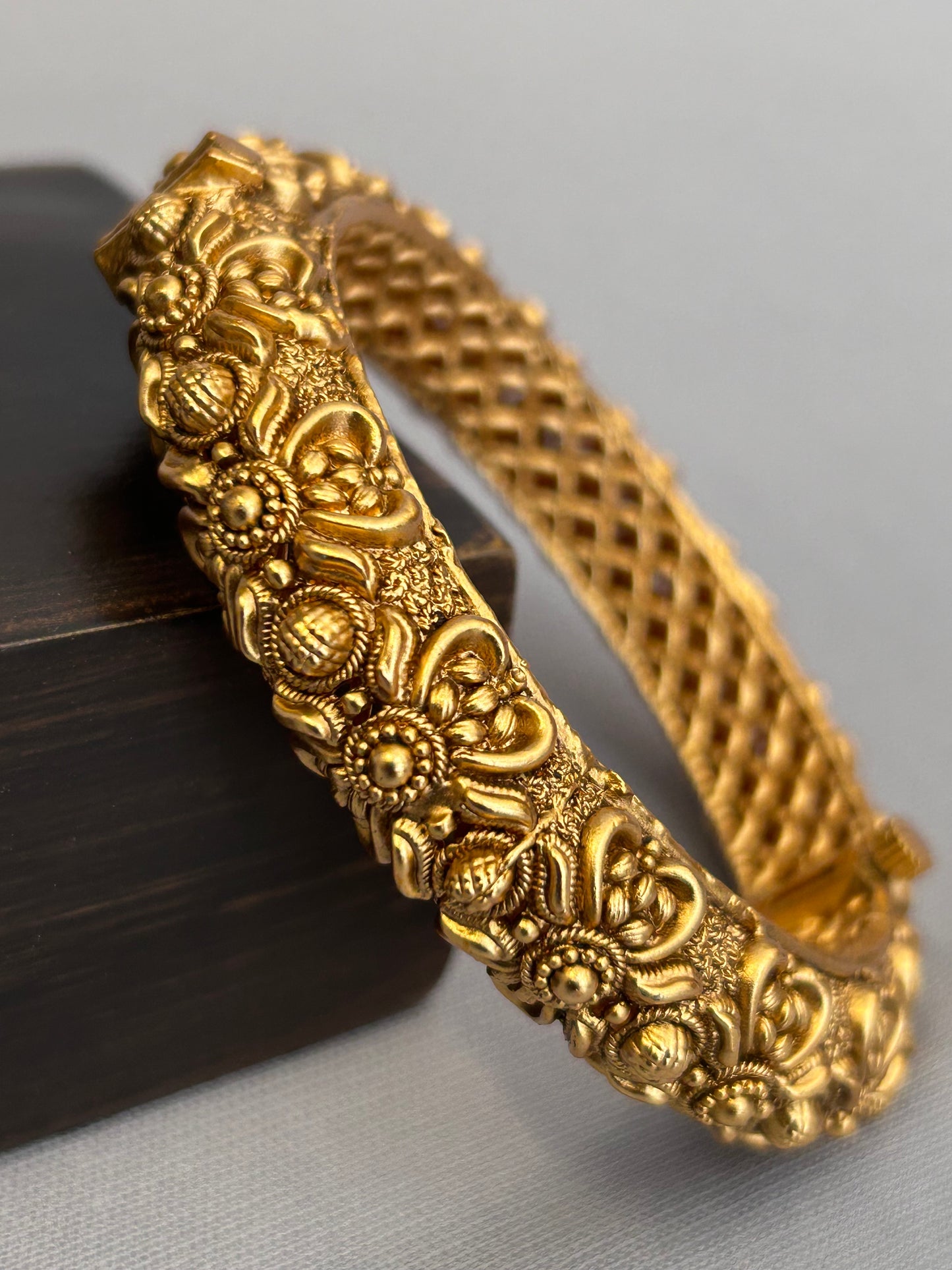 Antique Gold Tribal Art Influenced Bangles