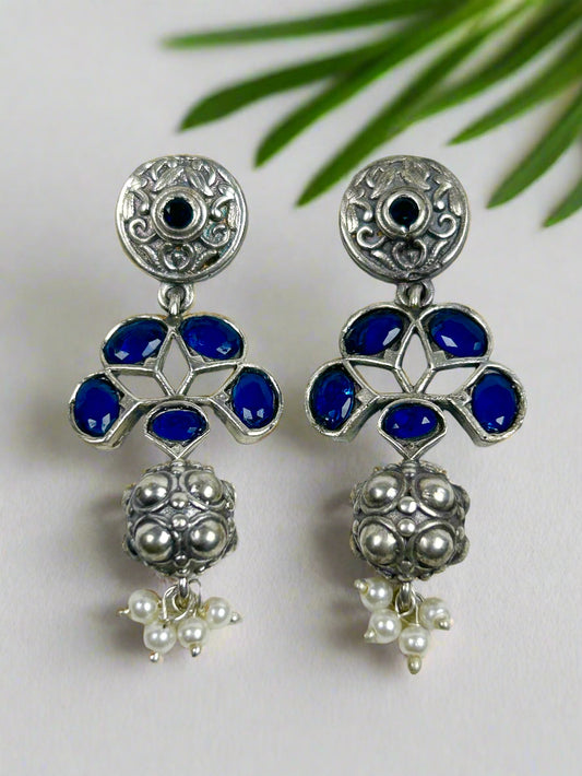 Adhya Silver Plated Earrings