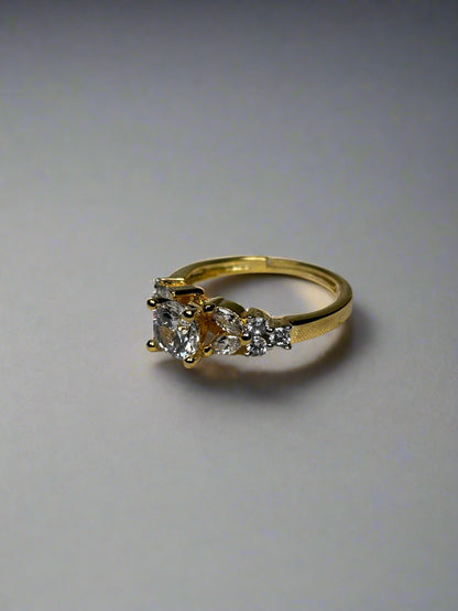 Gold Plated Designer Solitaire Ring