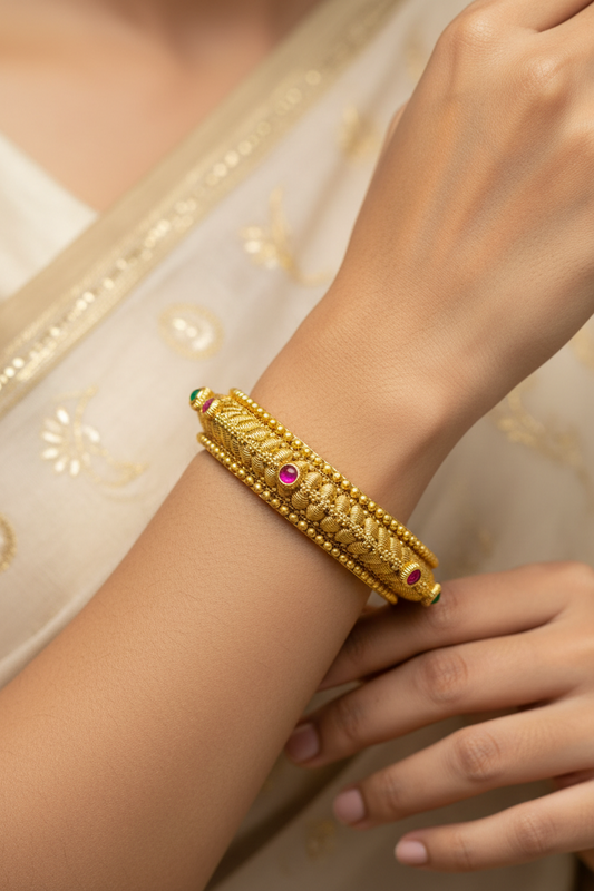 Antique Gold Plated Bangles