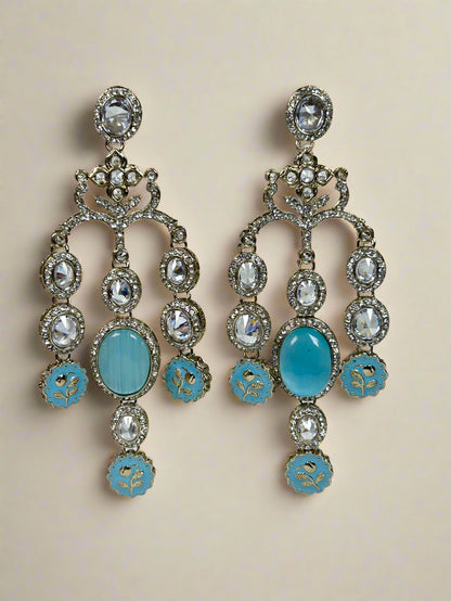 Designer Long Kundan Earrings