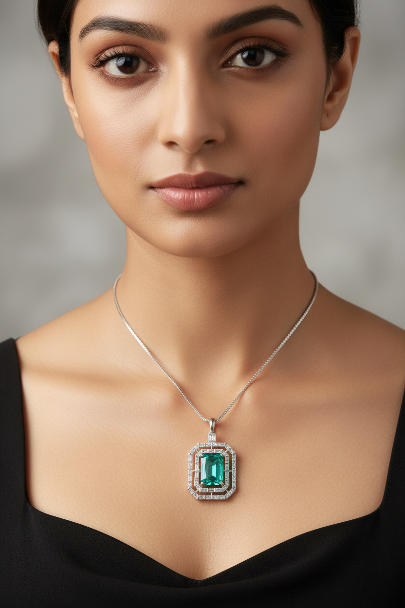Green Crystal and AD Pendant