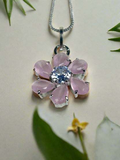 Pink Quartz and AD Pendant