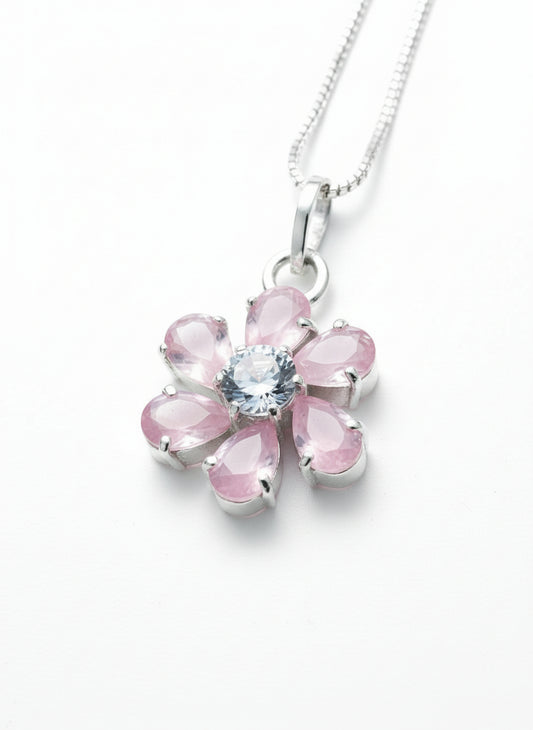 Pink Quartz and AD Pendant