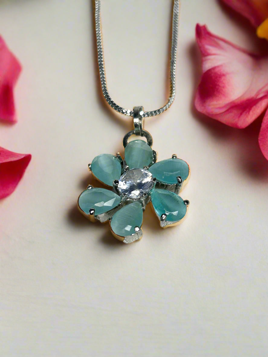 Eden Emerald Flower Pendant