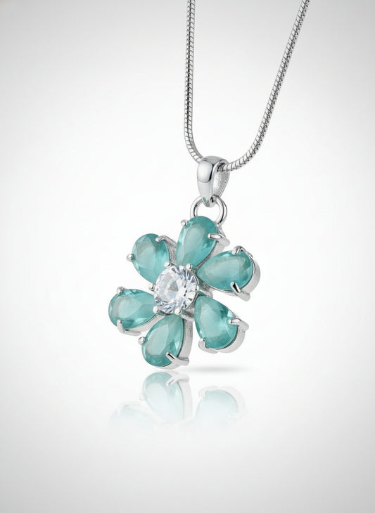 Eden Emerald Flower Pendant