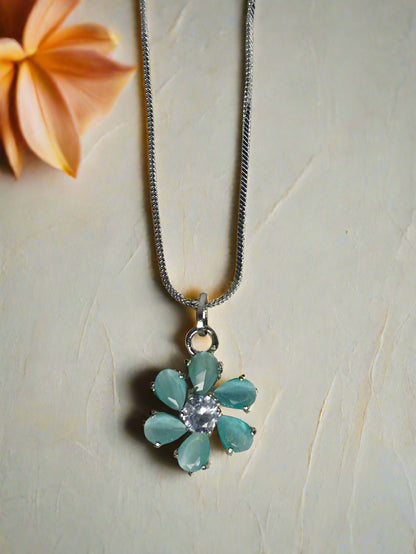 Eden Emerald Flower Pendant