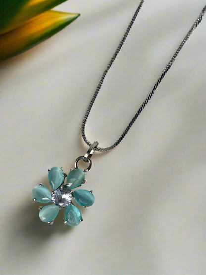 Eden Emerald Flower Pendant