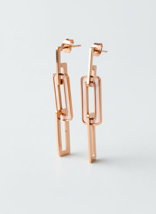 Quirky Rose Gold Earrings (Anti-tarnish)