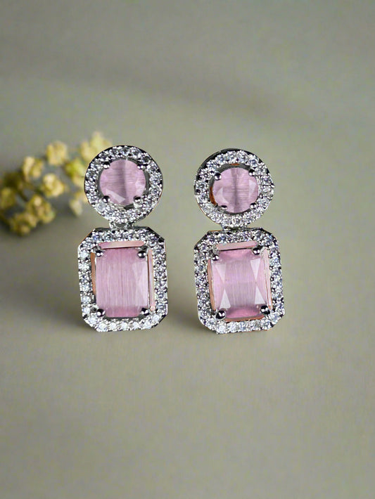 Evelyn Pink Quartz Earrings