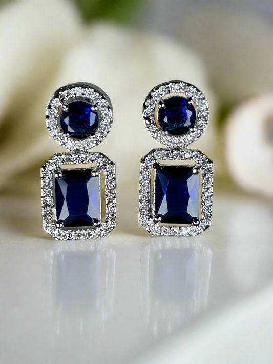 Evelyn Blue Sapphire Earrings