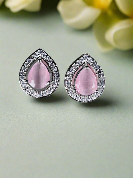 Ava Pink Quartz Earrings