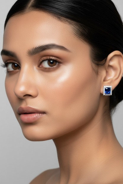 Olivia Blue Sapphire Earrings