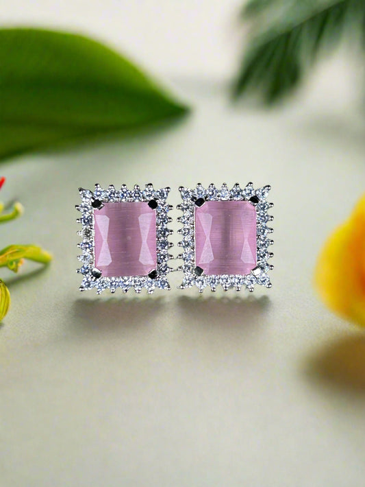 Olivia Pink Quartz Earrings