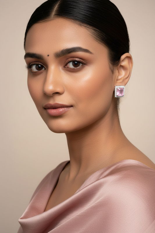 Olivia Pink Quartz Earrings