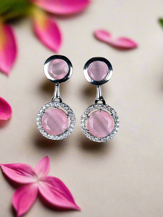 scarlett Pink Quartz Earrings