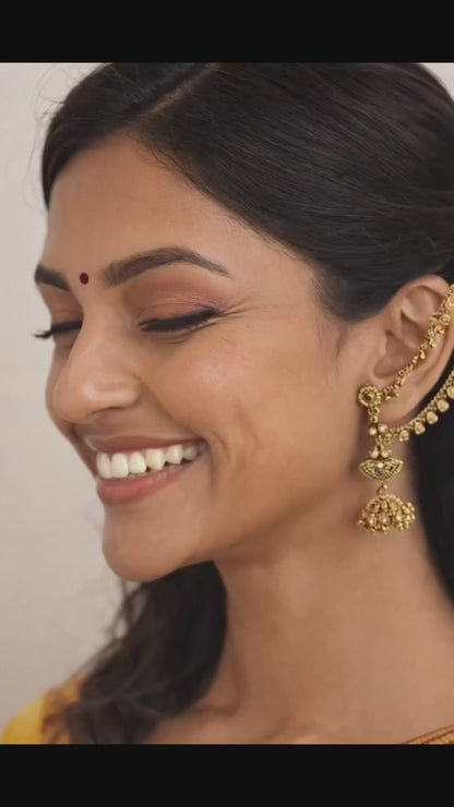 Gold Plated Slave Jhumkis Earrings